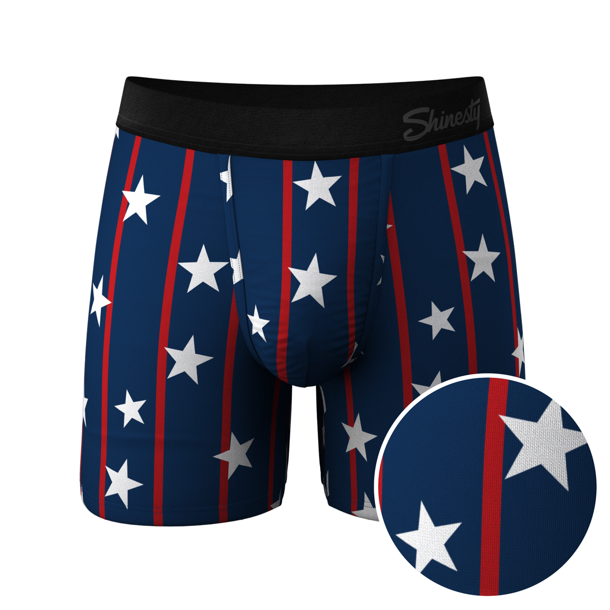 The Stars & Stripes | USA Pinstripe Ball Hammock® Pouch Underwear - Shinesty