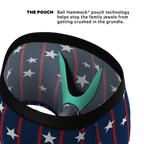 The Stars & Stripes | USA Pinstripe Ball Hammock® Pouch Underwear - Shinesty