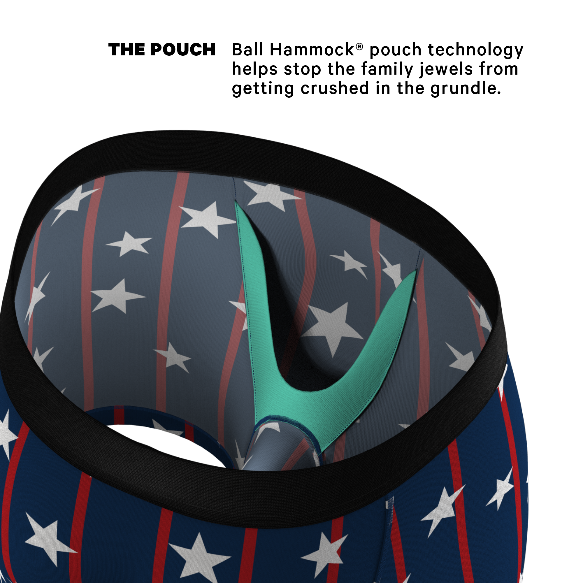 The Stars & Stripes | USA Pinstripe Ball Hammock® Pouch Underwear - Shinesty