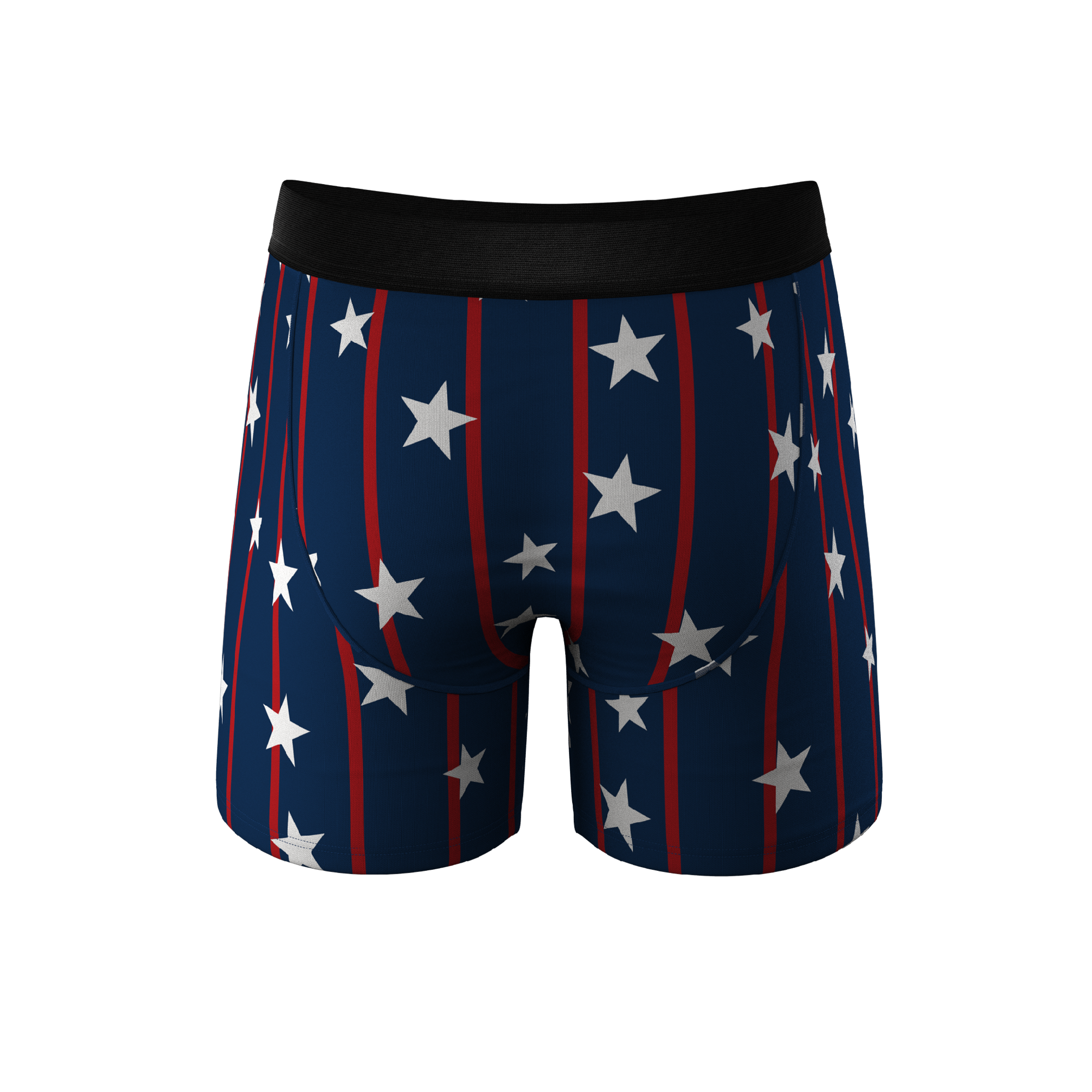 The Stars & Stripes | USA Pinstripe Ball Hammock® Pouch Underwear - Shinesty