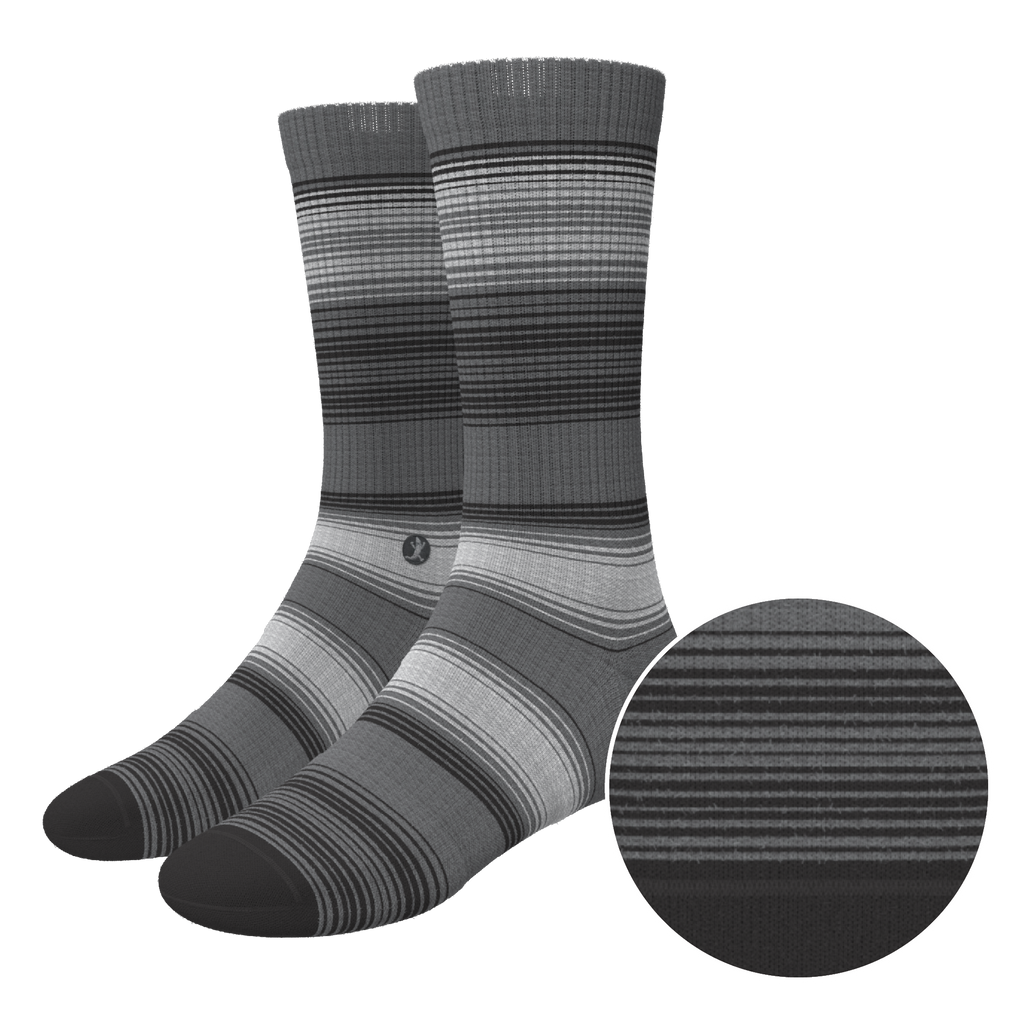 The Static Channel | Stripe Heel Hammock™ Crew Socks - Shinesty