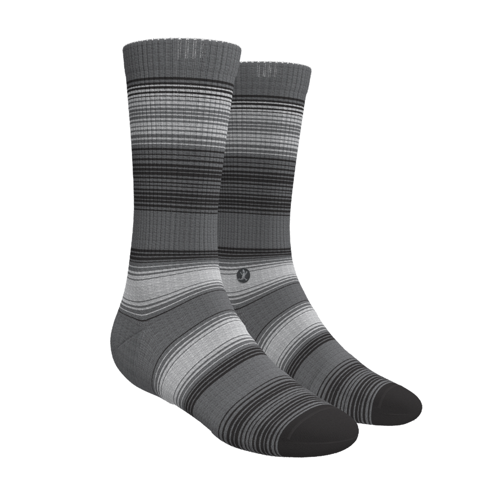 The Static Channel | Stripe Heel Hammock™ Crew Socks - Shinesty