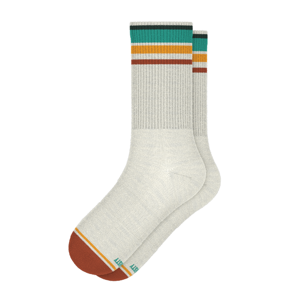 The Stellar | Retro Stripe Heel Hammock™ Crew Socks - Shinesty