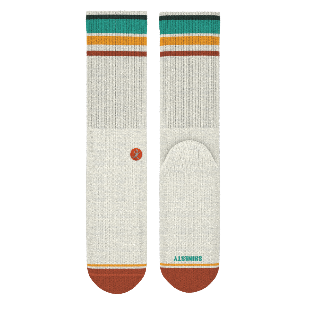 The Stellar | Retro Stripe Heel Hammock™ Crew Socks - Shinesty