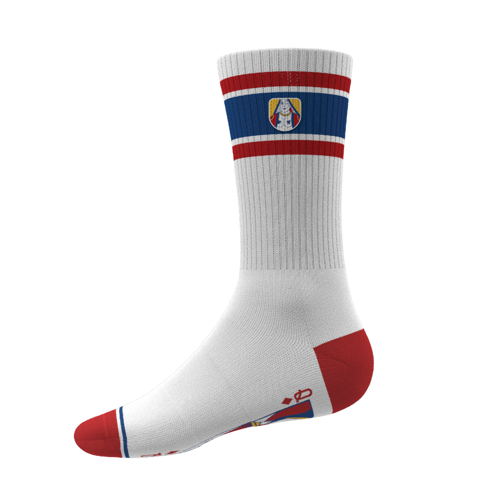 The Strip Poker | Playing Card Heel Hammock™ Crew Socks - Shinesty
