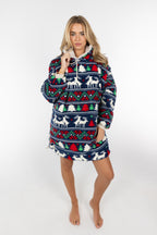 The Caribou Lous | Reversible Christmas Fur Hoodie - Shinesty