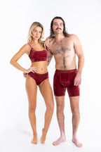The Serenade | Red Velvet Cheeky Underwear - Shinesty