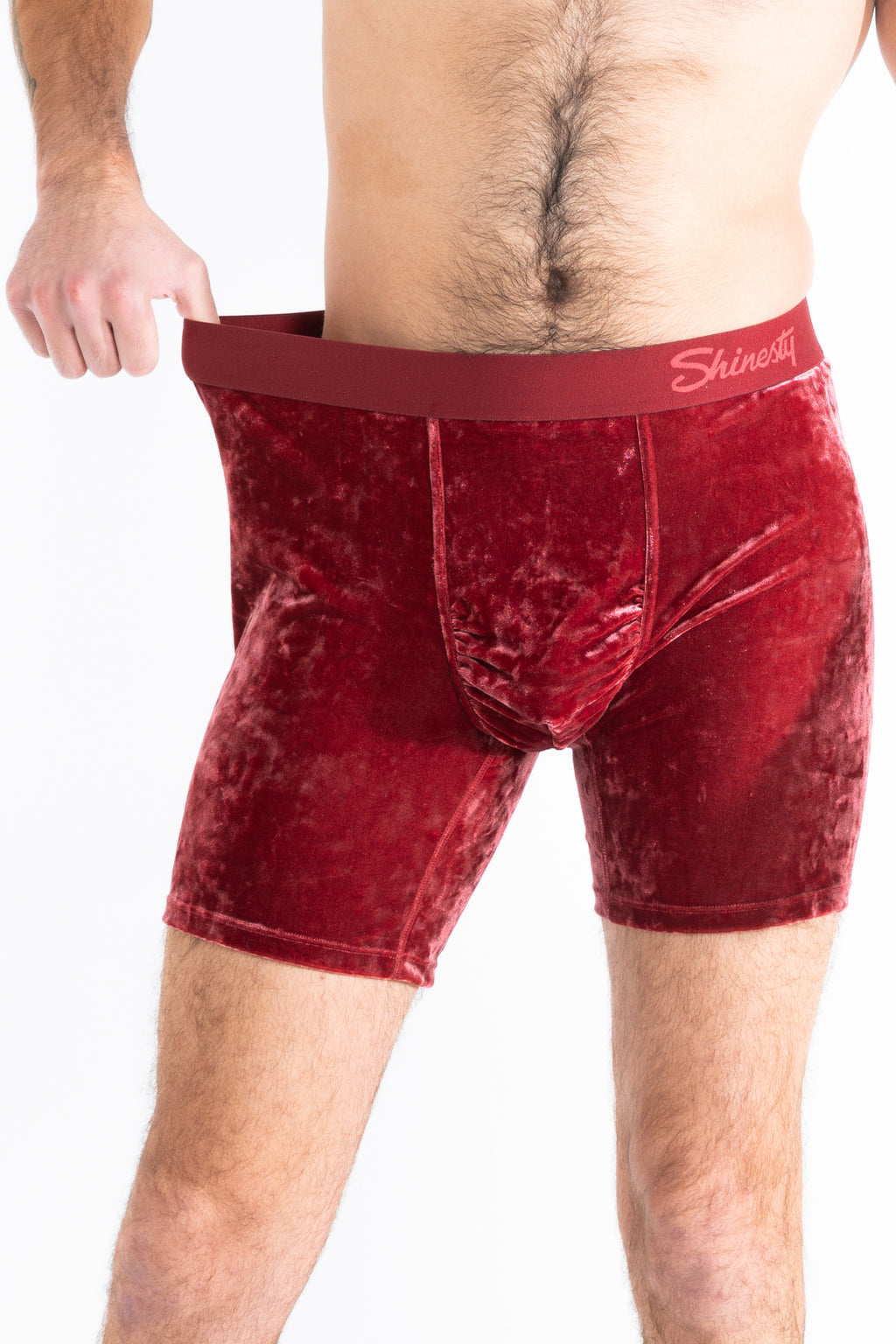 The Serenade | Red Velvet Ball Hammock Pouch® Boxer - Shinesty