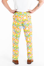 The Solar Flower | Trippy Floral Suit Pants - Shinesty