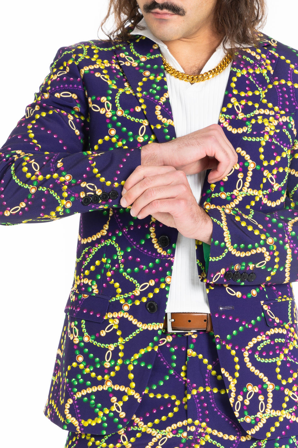 The Carnival Krewe | Mardi Gras Beads Suit - Shinesty