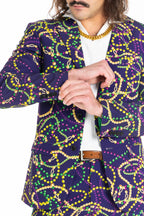 The Carnival Krewe | Mardi Gras Beads Suit - Shinesty