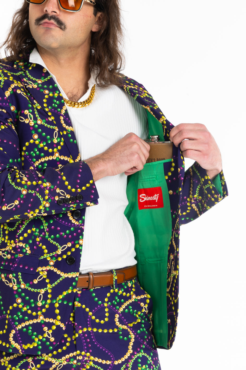 The Carnival Krewe | Mardi Gras Beads Suit - Shinesty
