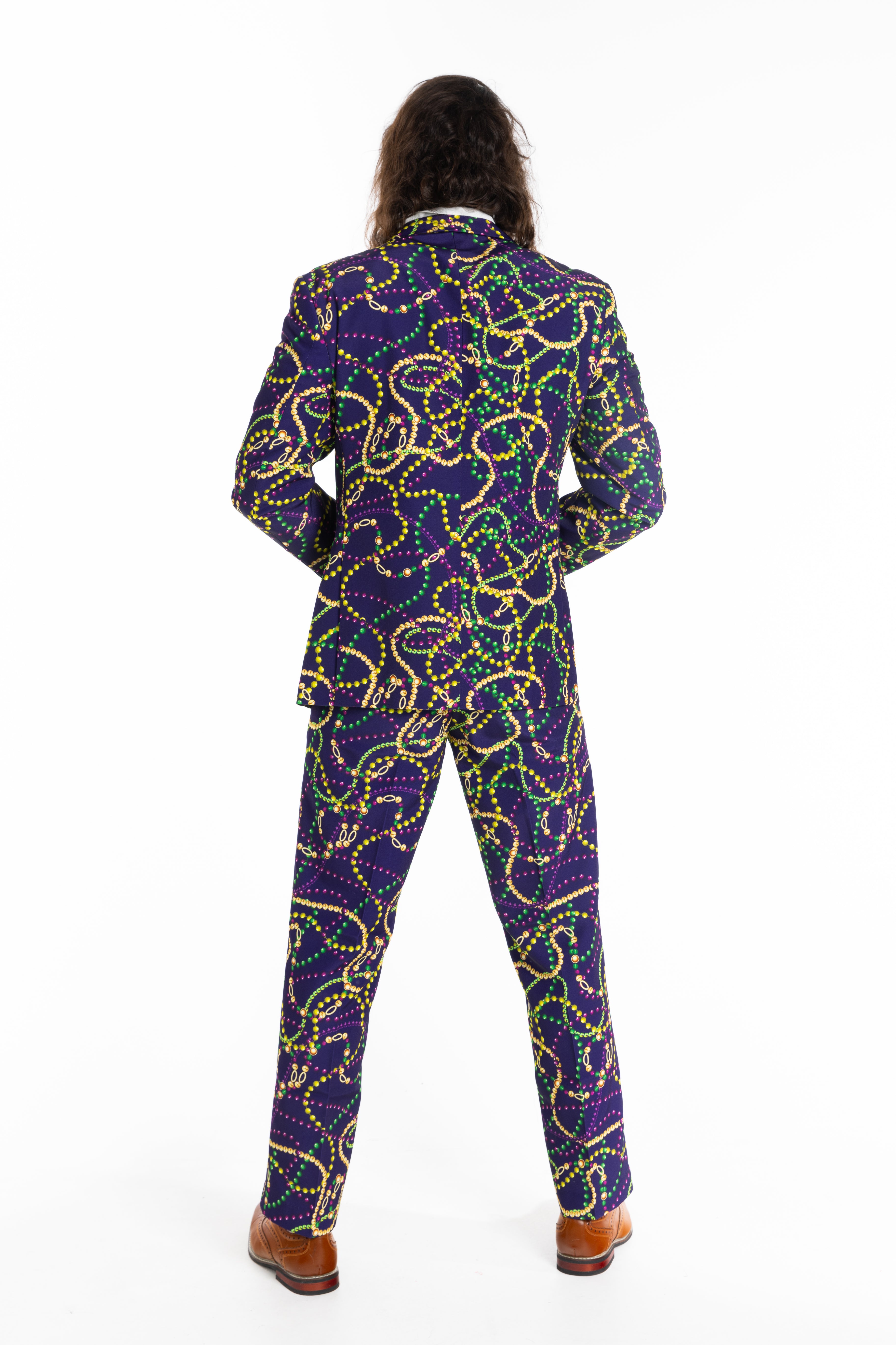 The Carnival Krewe | Mardi Gras Beads Suit - Shinesty