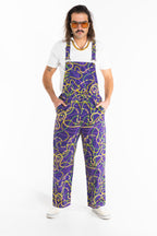 The Carnival Krewe | Mardi Gras Beads Men's Overalls - Shinesty