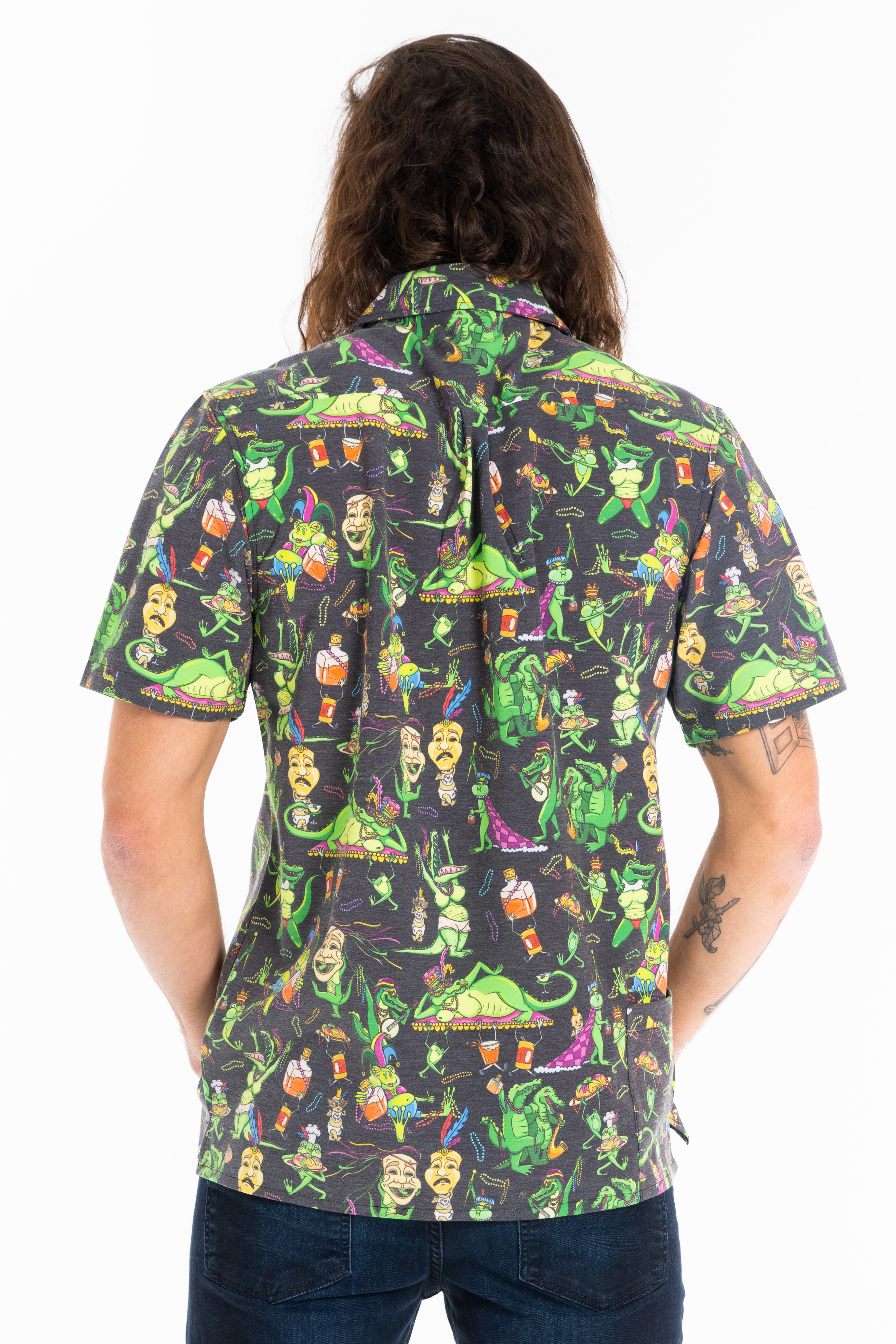 The Bead Hound | Wild Mardi Gras Hawaiian Shirt - Shinesty