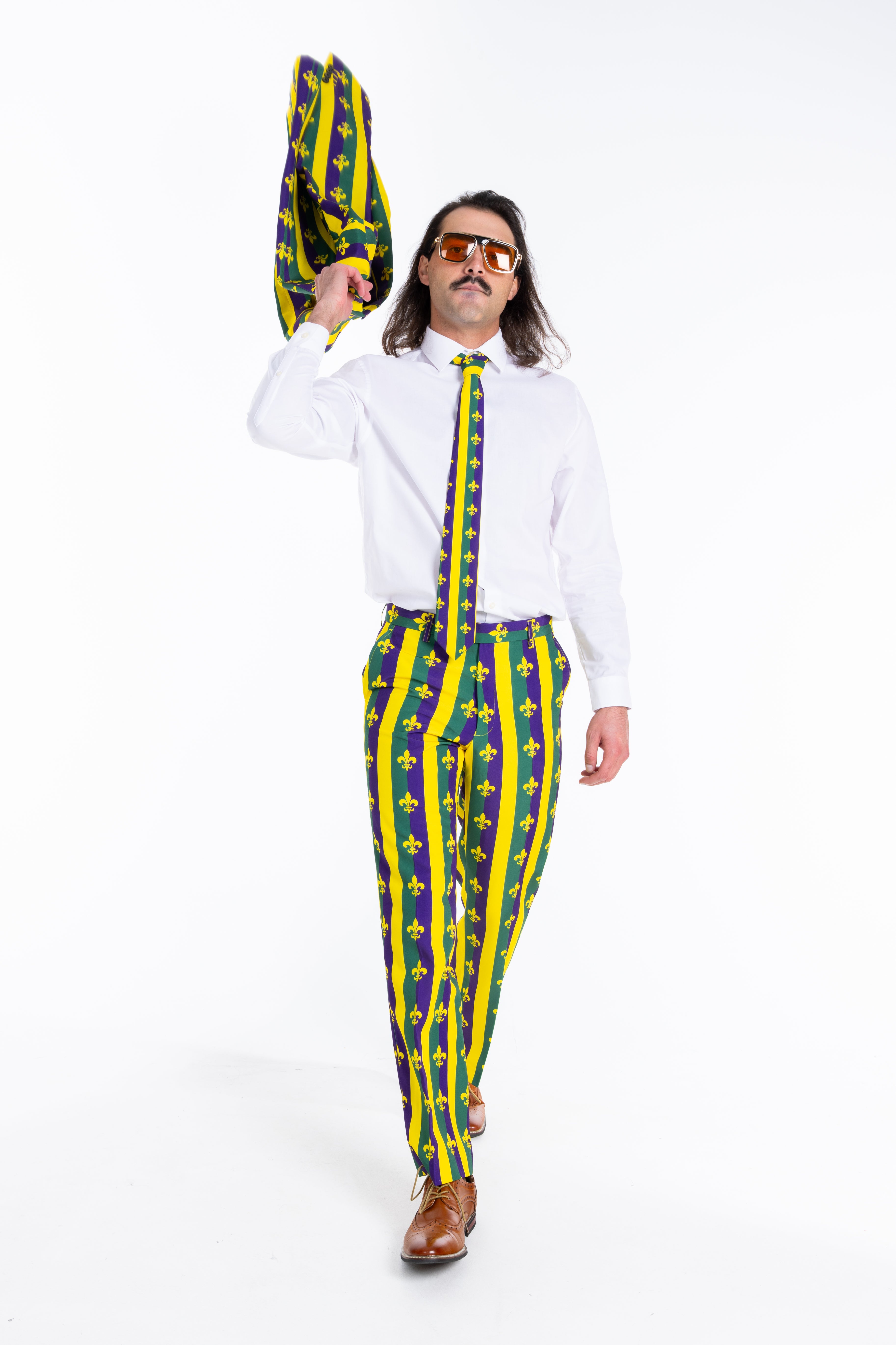 The Beignets For Breakfast | Mardi Gras Suit Pants - Shinesty
