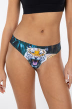 The Feral Feline | Tiger Seamless Thong - Shinesty