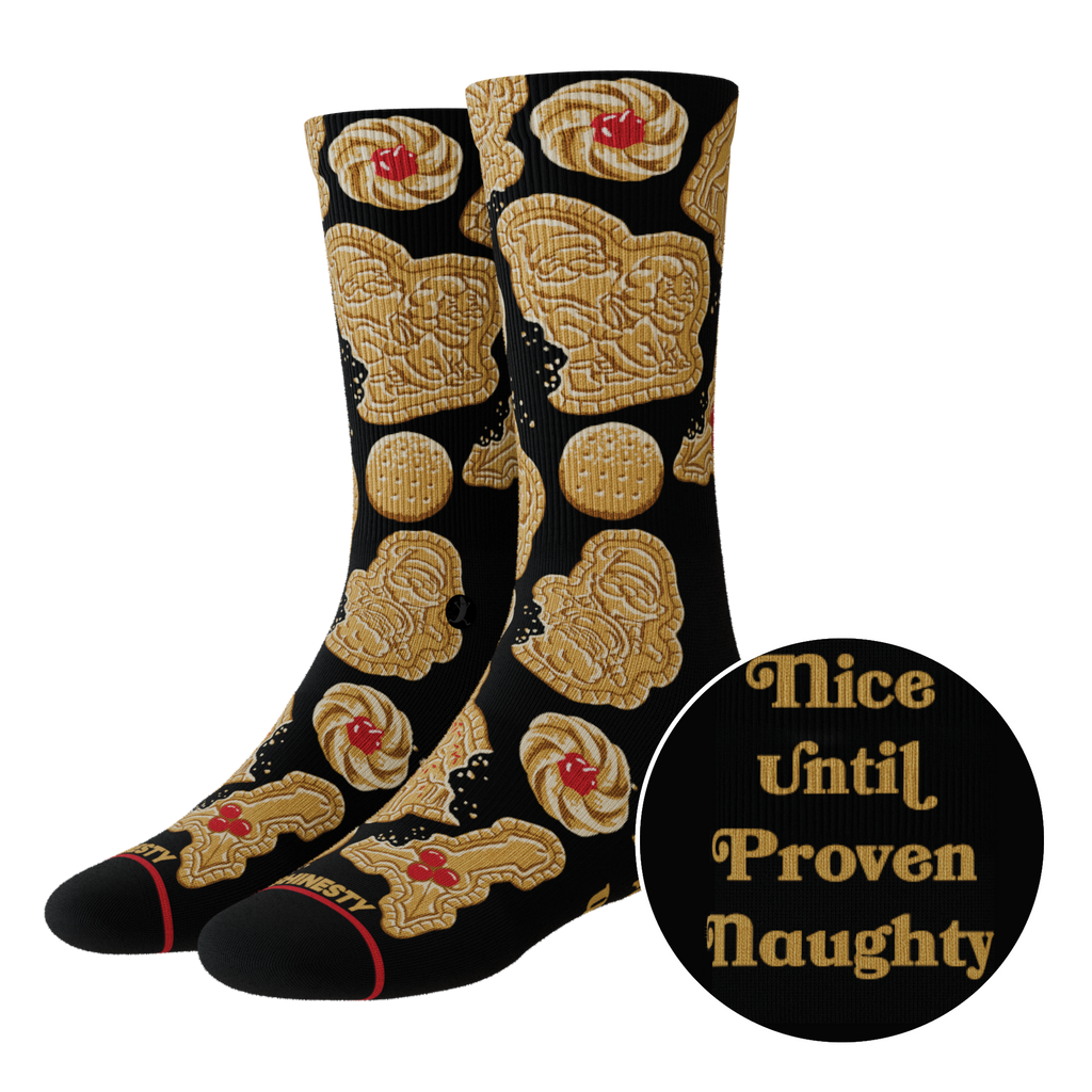 The Sugar & Vice | Shortbread Cookies Heel Hammock™ Crew Socks - Shinesty