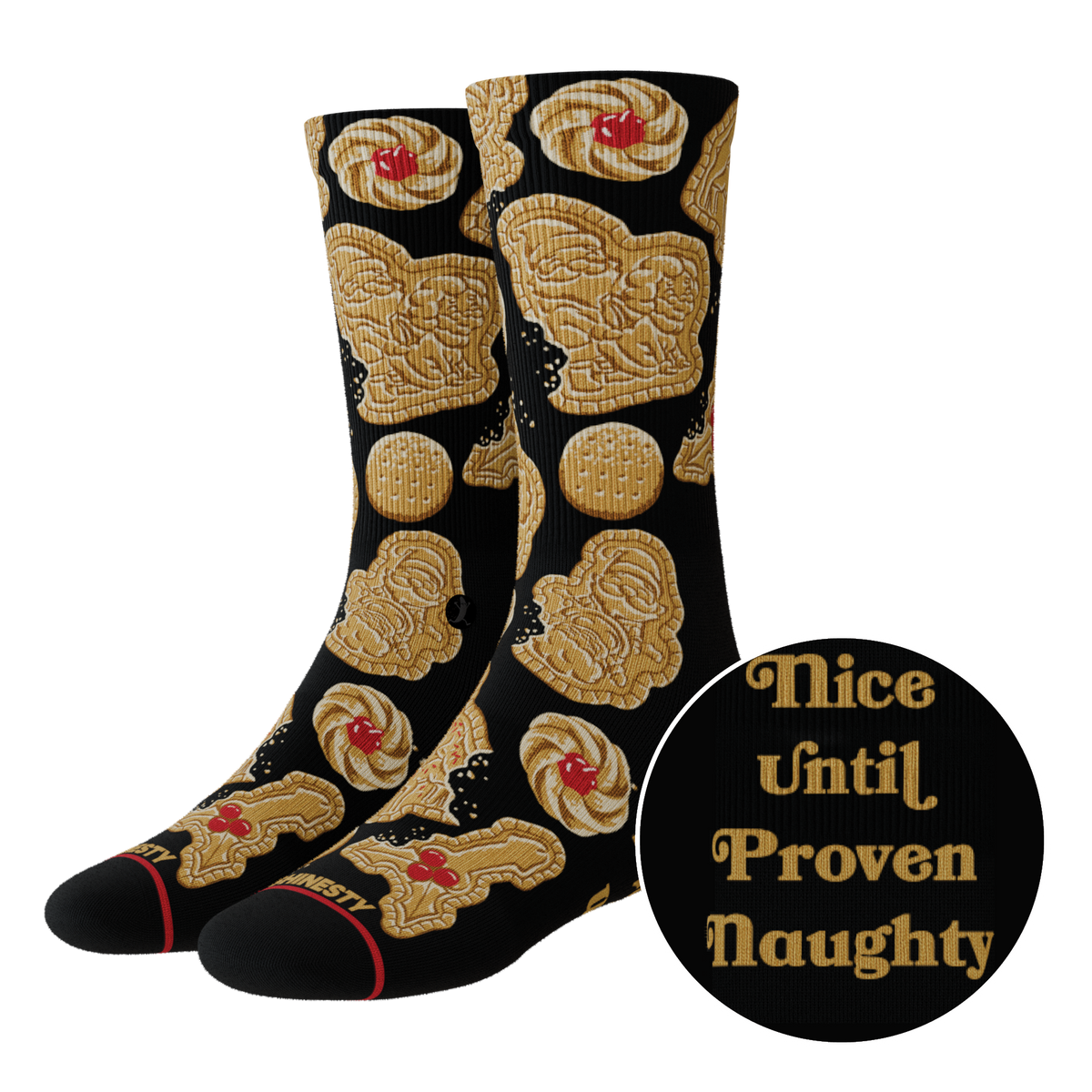 The Sugar & Vice | Shortbread Cookies Heel Hammock™ Crew Socks - Shinesty