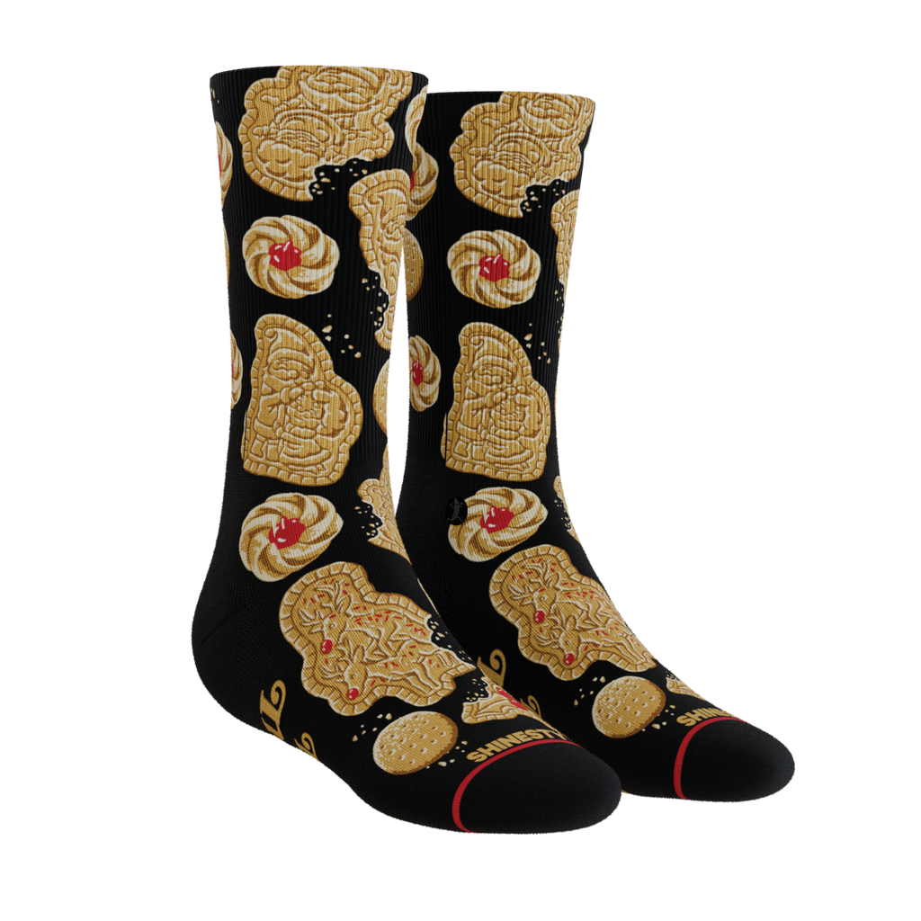 The Sugar & Vice | Shortbread Cookies Heel Hammock™ Crew Socks - Shinesty