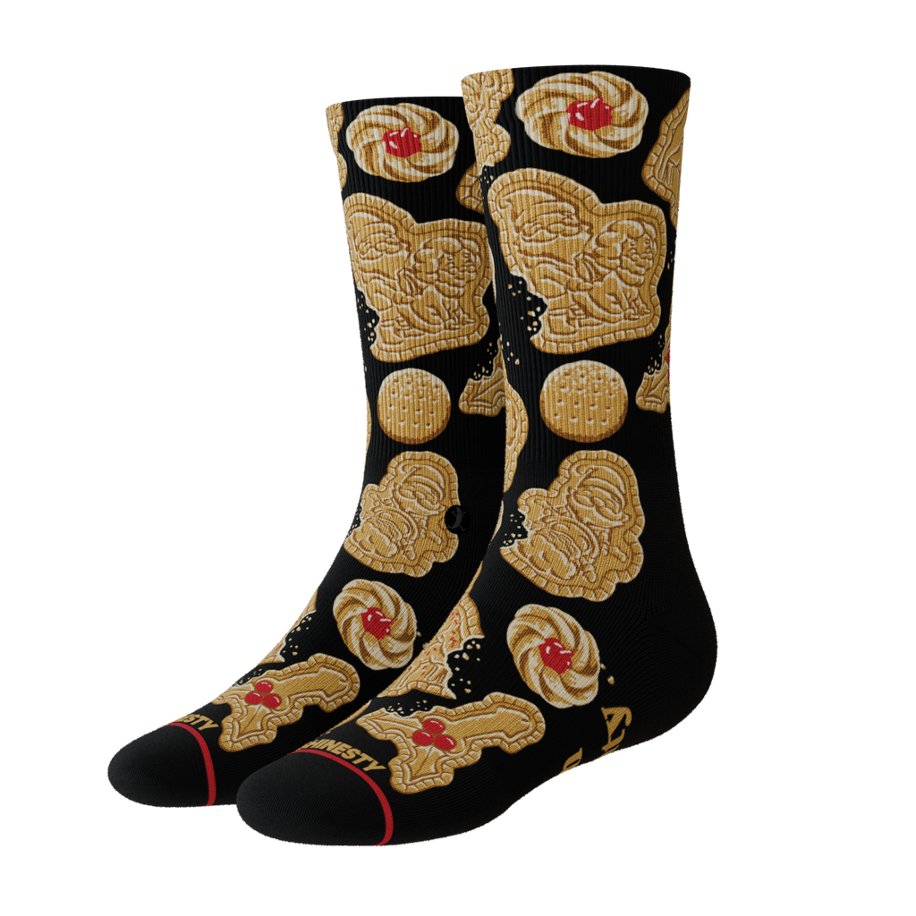 The Sugar & Vice | Shortbread Cookies Heel Hammock™ Crew Socks - Shinesty