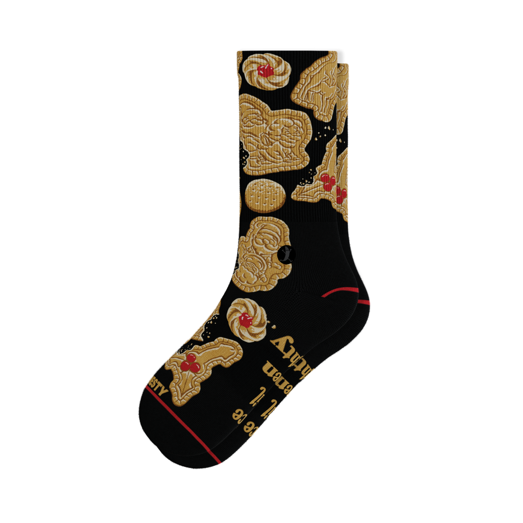 The Sugar & Vice | Shortbread Cookies Heel Hammock™ Crew Socks - Shinesty