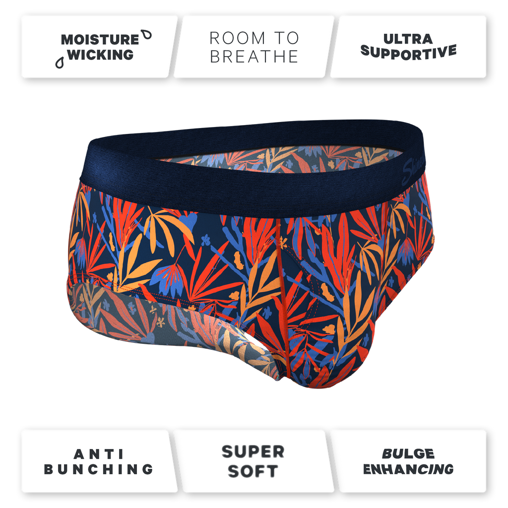 The San Diego Sunrise | Tropical Foliage Ball Hammock® Pouch Underwear Briefs - Shinesty