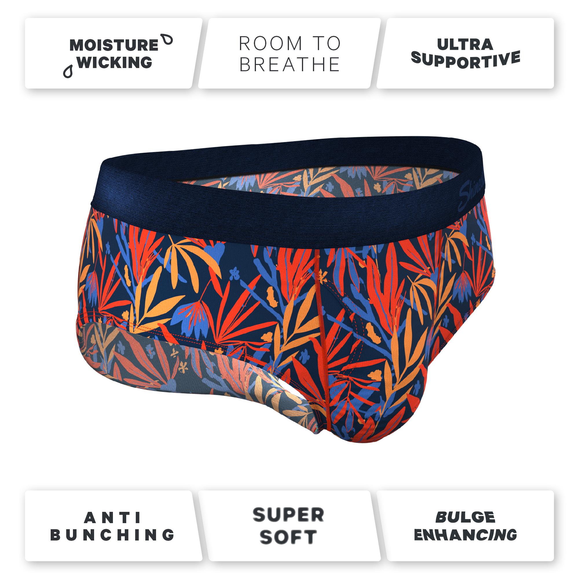 The San Diego Sunrise | Tropical Foliage Ball Hammock® Pouch Underwear Briefs - Shinesty