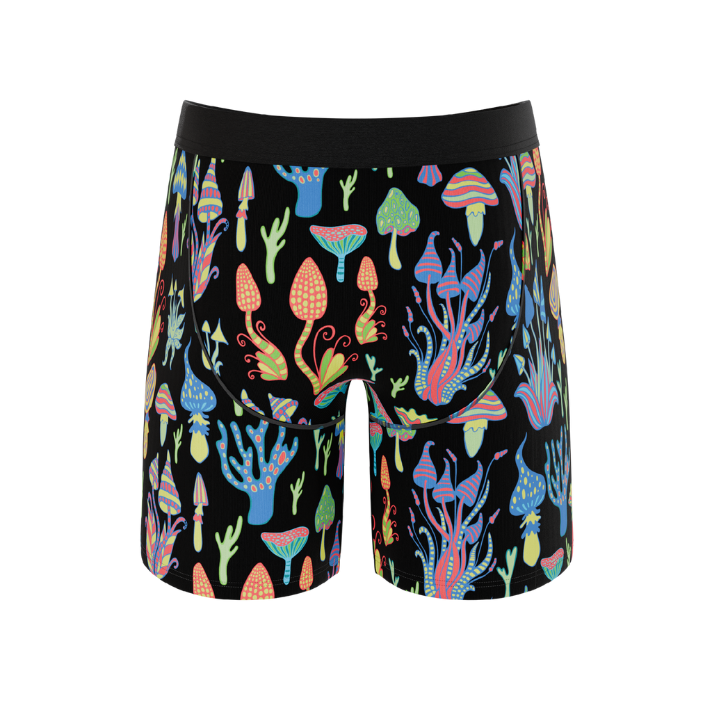 The Super Shroom | Neon Mushrooms Ball Hammock® Boxer - Long Leg - Shinesty
