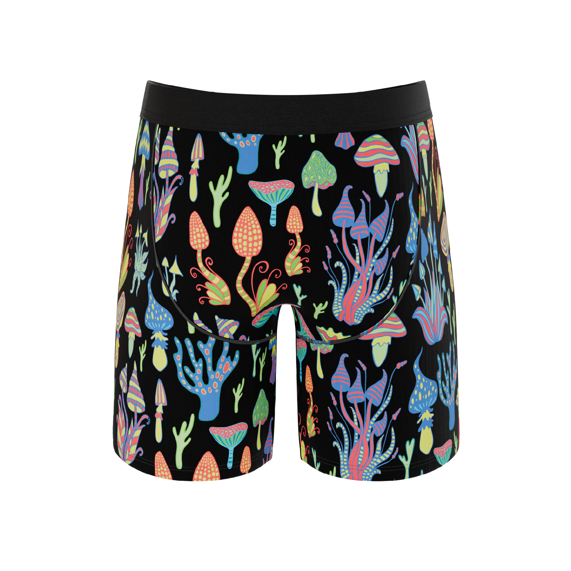 The Super Shroom | Neon Mushrooms Ball Hammock® Boxer - Long Leg - Shinesty