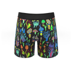 The Super Shroom | Neon Mushrooms Ball Hammock® Pouch Underwear - Shinesty