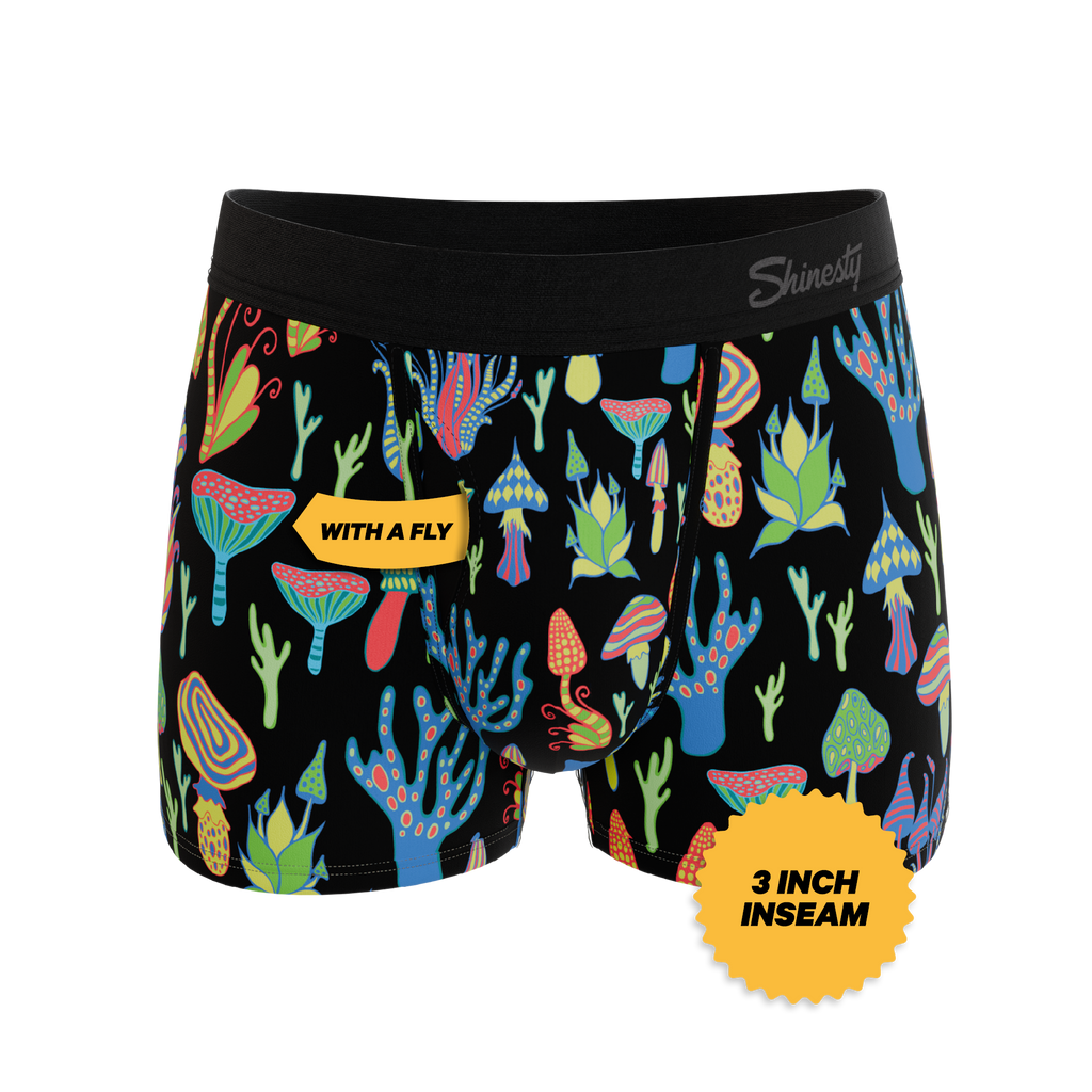 The Super Shroom | Neon Mushrooms Ball Hammock® Pouch Trunks Underwear - Shinesty