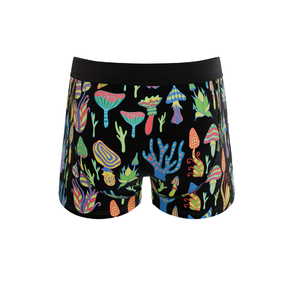 The Super Shroom | Neon Mushrooms Ball Hammock® Pouch Trunks Underwear - Shinesty