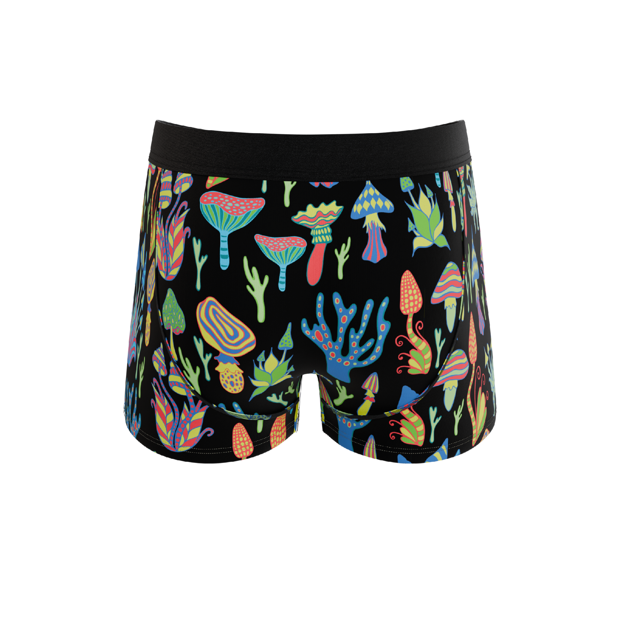 The Super Shroom | Neon Mushrooms Ball Hammock® Pouch Trunks Underwear - Shinesty