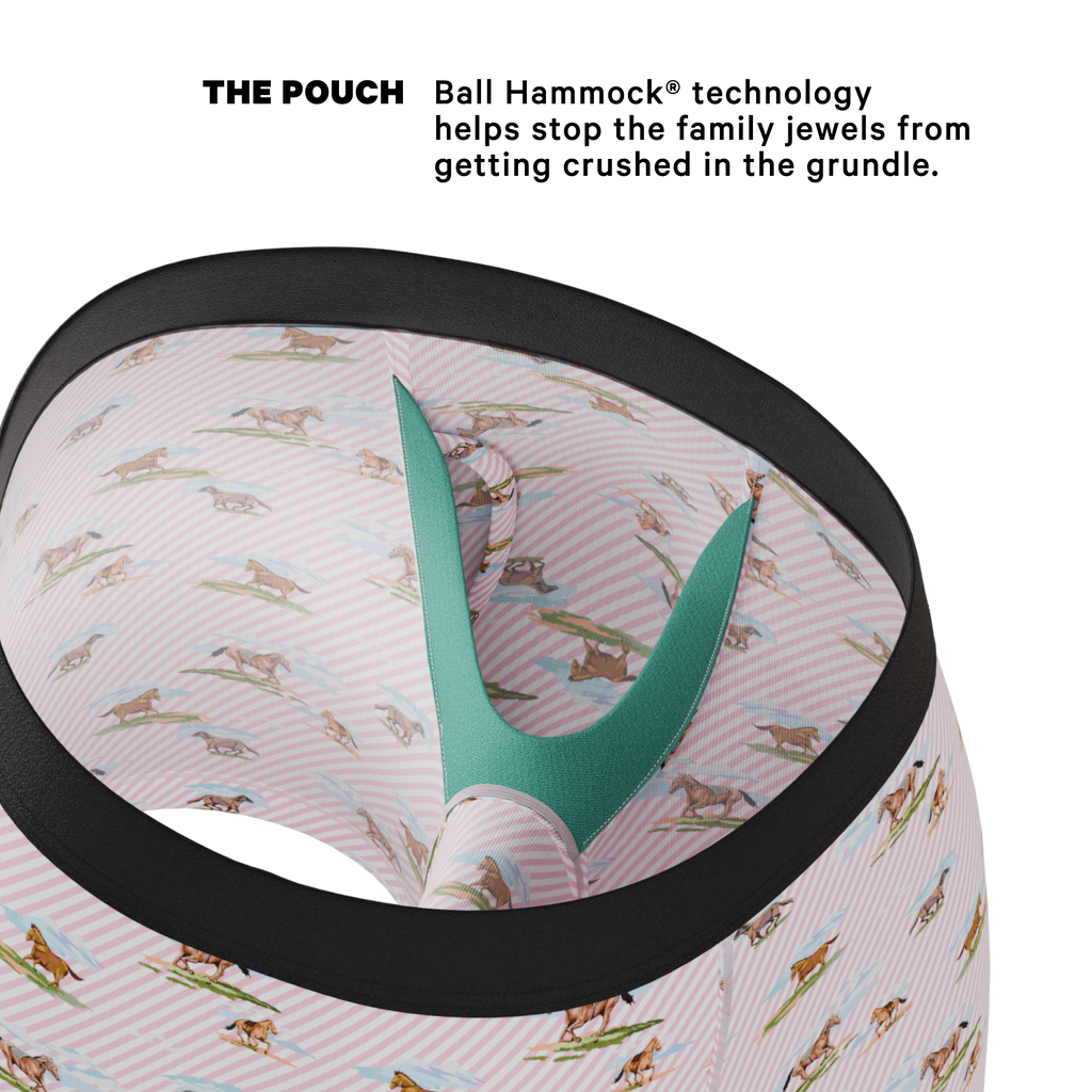 The Supreme Steed | Derby Horses Ball Hammock® Pouch Underwear With Fly - Shinesty