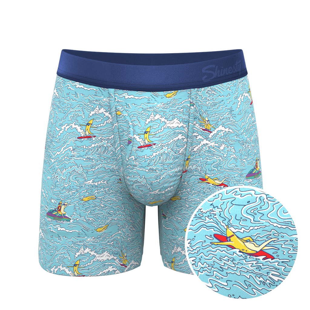 The Surfin' Turf | Shinesty Surfer Ball Hammock® Pouch Underwear With Fly - Shinesty