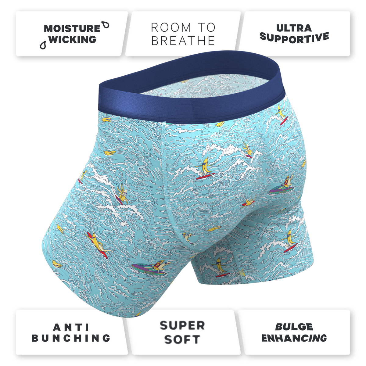 The Surfin' Turf | Shinesty Surfer Ball Hammock® Pouch Underwear - Shinesty