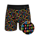 The Surprise Party | Birthday Balloons Ball Hammock® Pouch Underwear With Fly - Shinesty