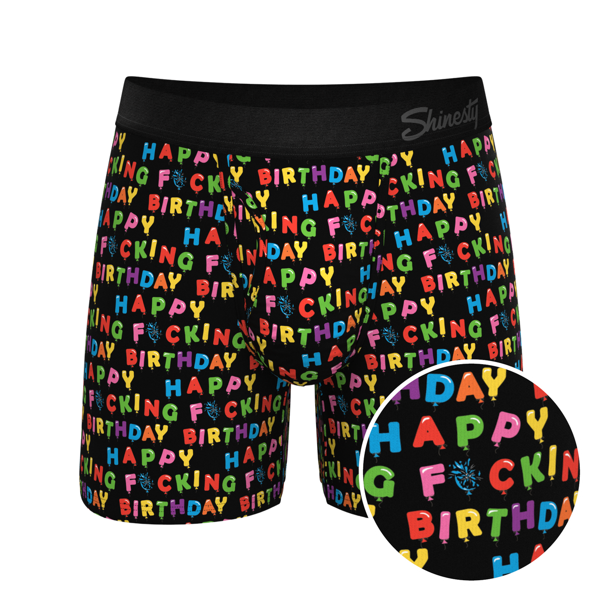 The Surprise Party | Birthday Balloons Ball Hammock® Pouch Underwear With Fly - Shinesty