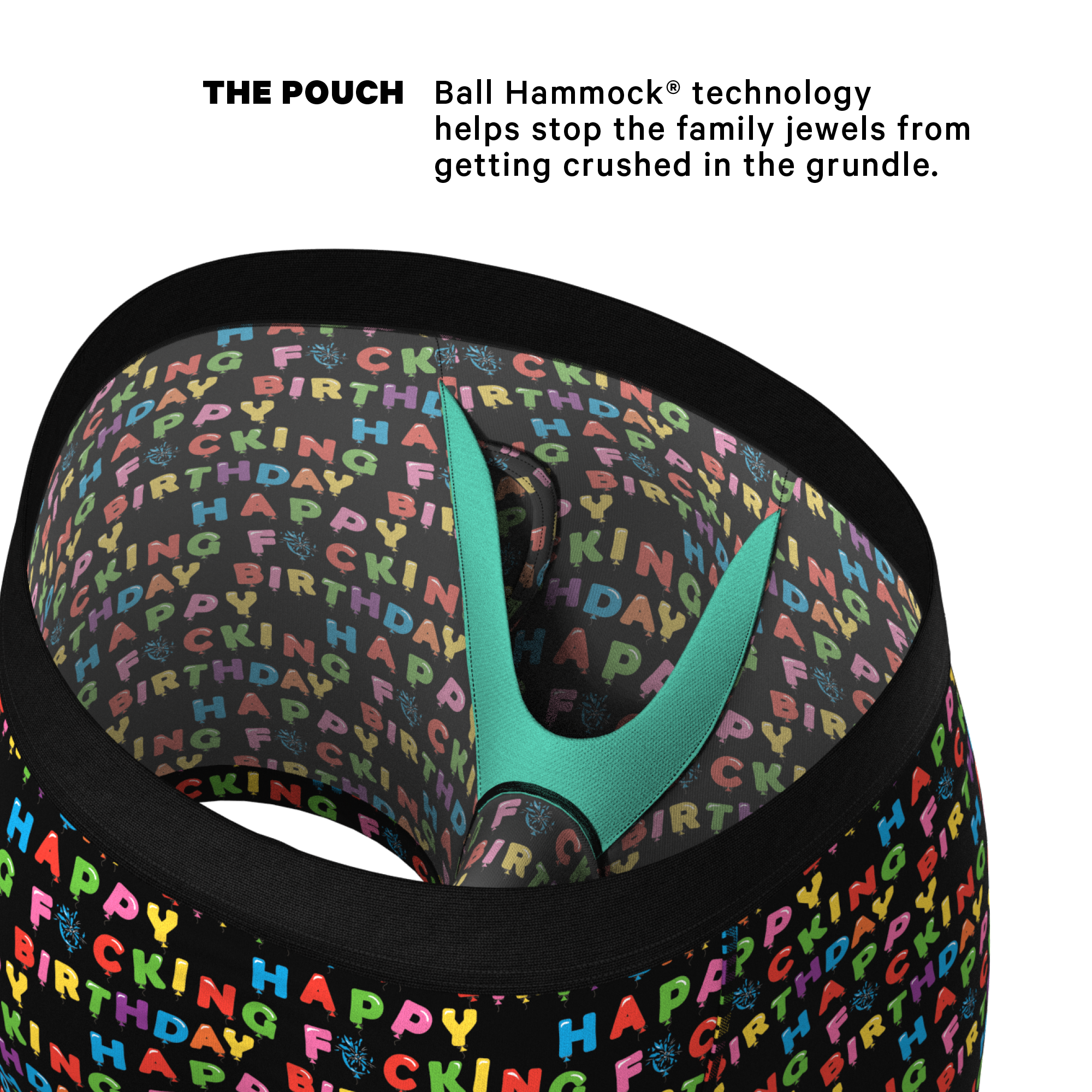 The Surprise Party | Birthday Balloons Ball Hammock® Pouch Underwear With Fly - Shinesty