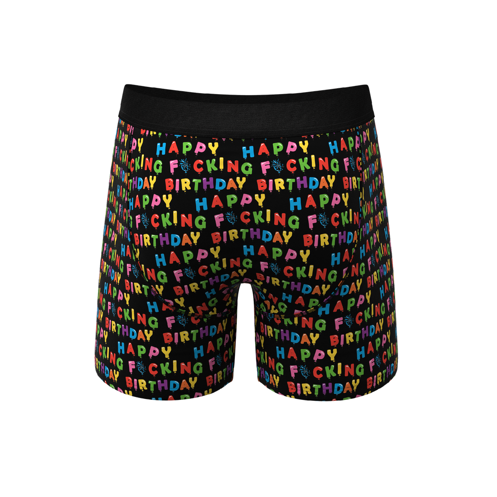 The Surprise Party | Birthday Balloons Ball Hammock® Pouch Underwear With Fly - Shinesty