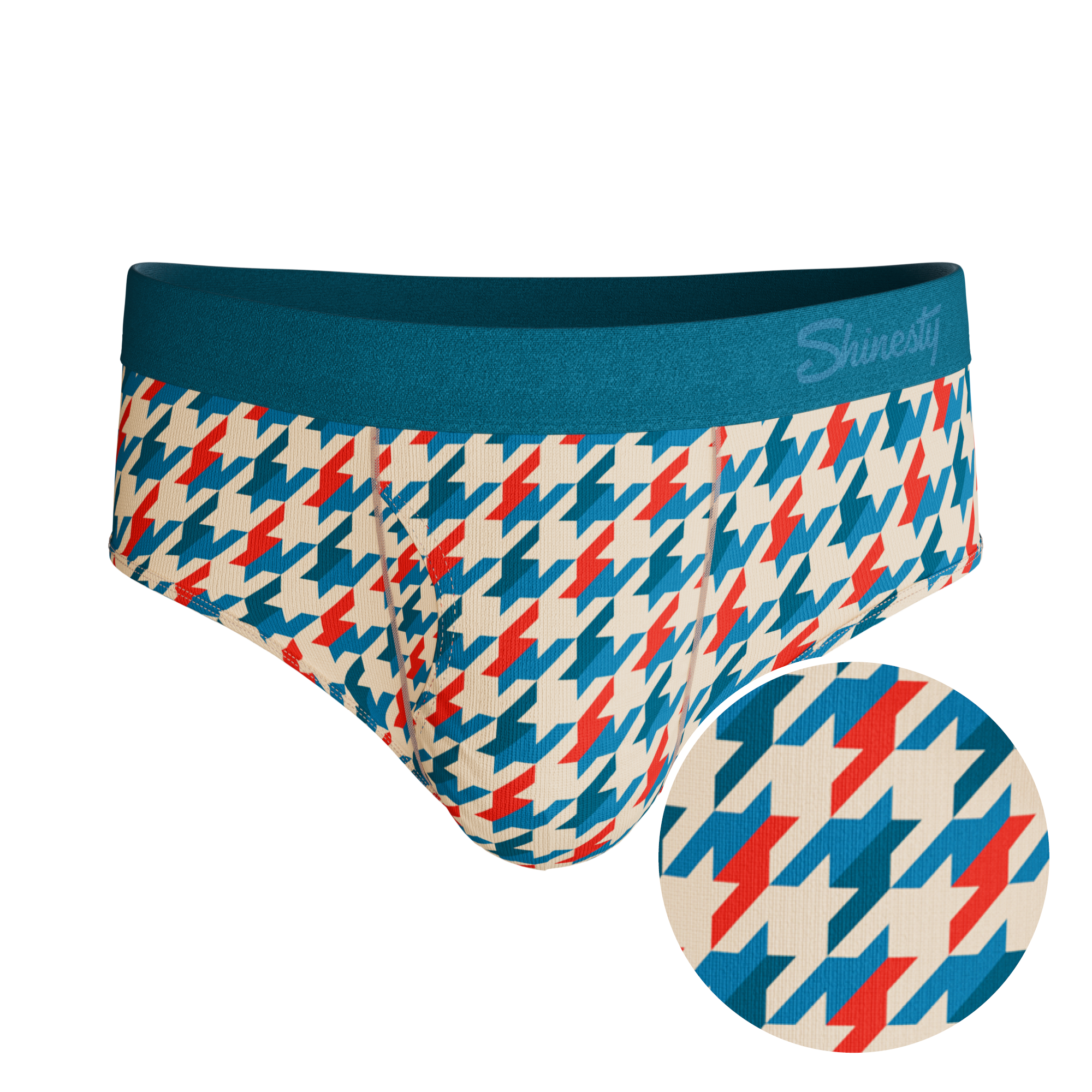 The Swanky | Retro Houndstooth Ball Hammock® Pouch Underwear Briefs - Shinesty