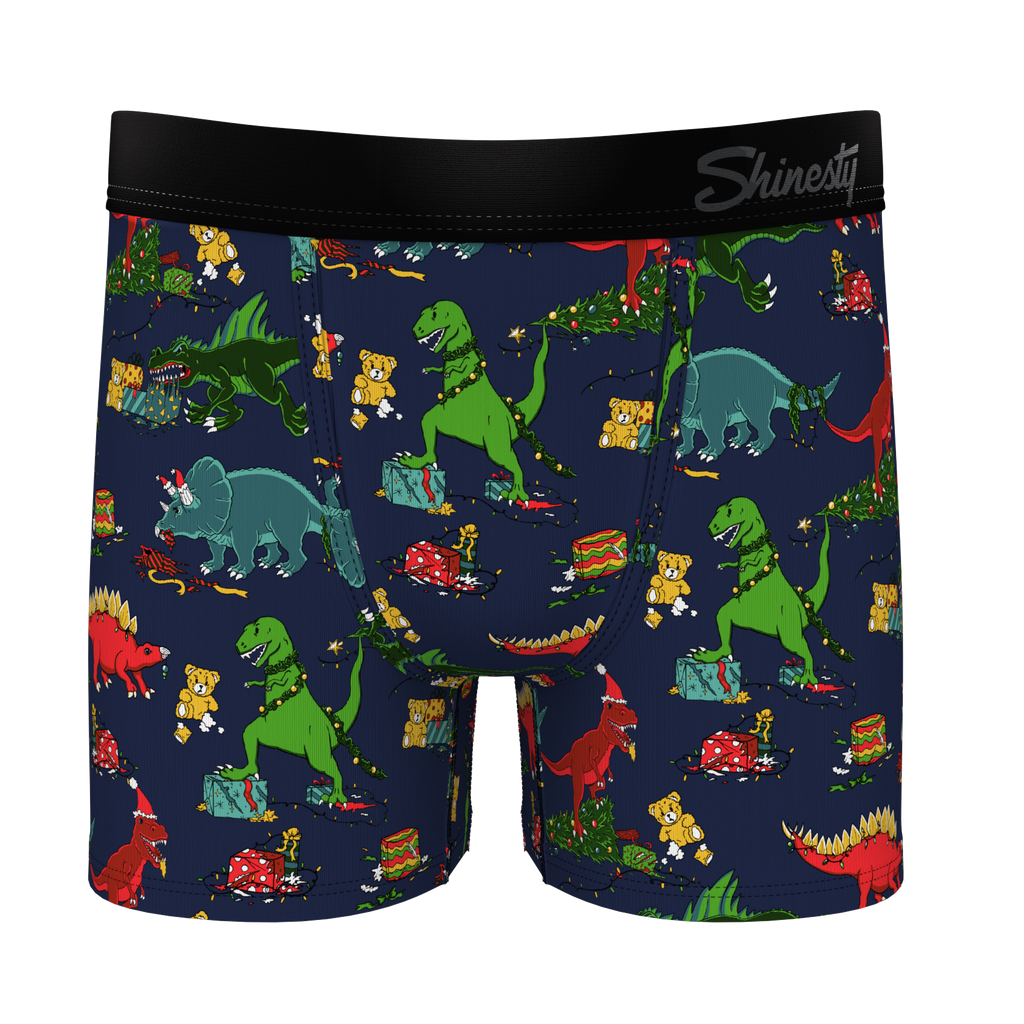 The T-Rexmas | Christmas Dinosaur Youth Boxer Briefs - Shinesty
