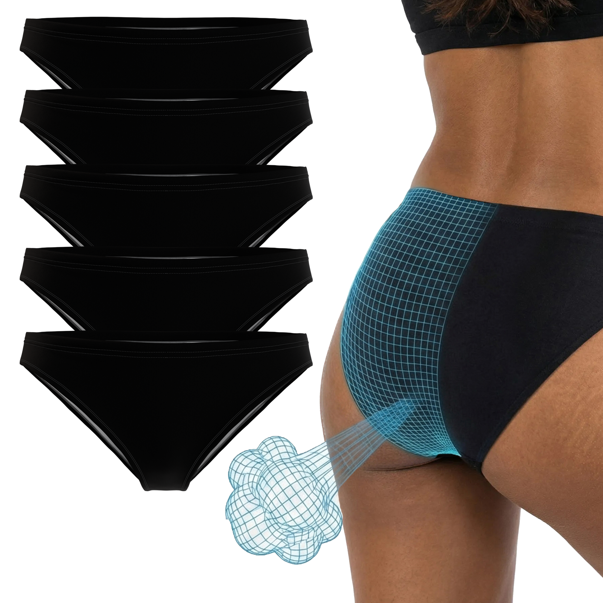 The Threat Level Midnight | Fart Proof Bikini Underwear 5 Pack - Shinesty