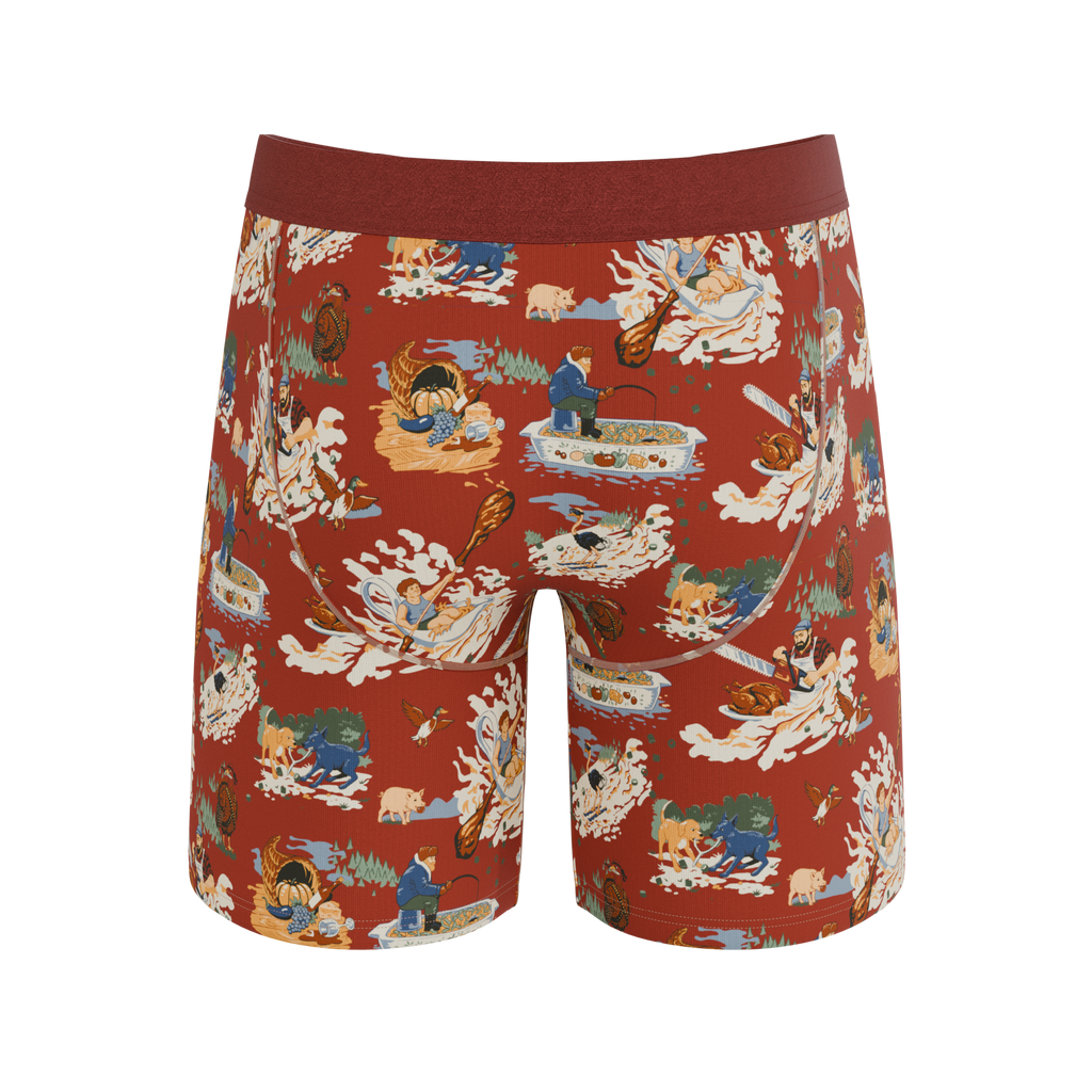 The Tater Toile | Thanksgiving Scene Ball Hammock® Boxer - Long Leg - Shinesty