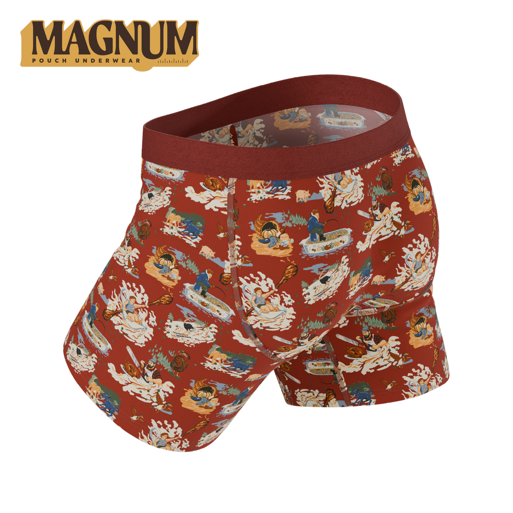 The Tater Toile | Thanksgiving Scene Ball Hammock® Magnum Big Pouch Underwear - Shinesty