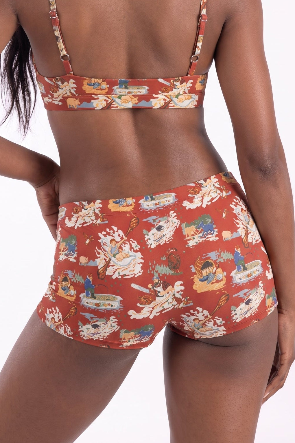 The Tater Toile | Thanksgiving Scene Modal Boyshort Underwear - Shinesty