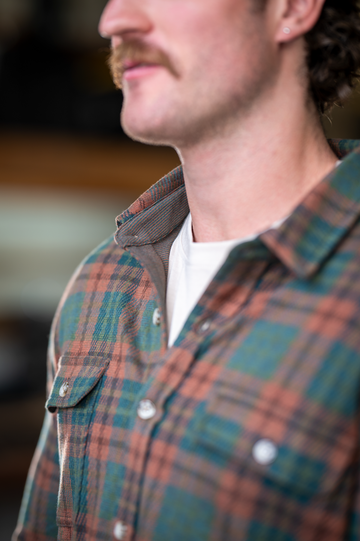 The Afterburn | Rust & Forest Heritage Plaid Chinchilla Soft™ Long Sleeve Stretch Button Up Shirt | Ships October 2026 - Shinesty