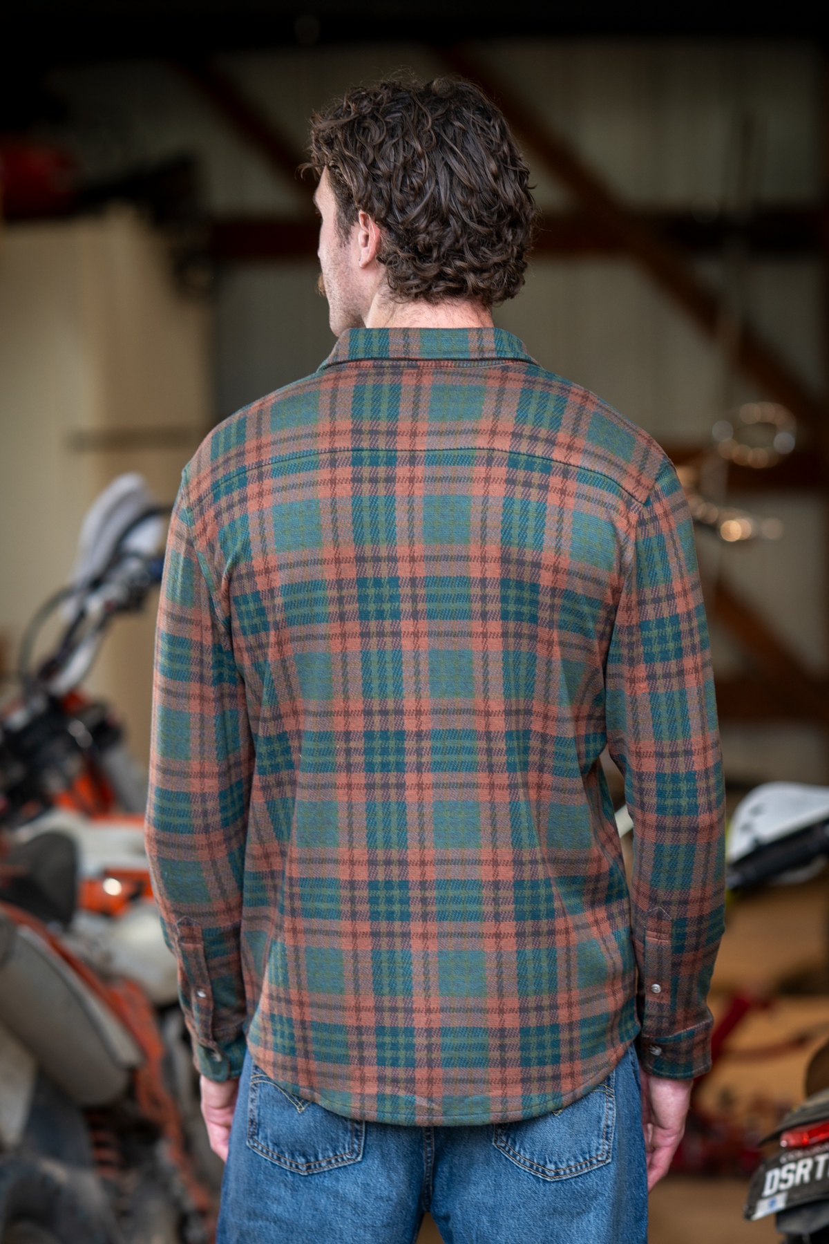 The Afterburn | Rust & Forest Heritage Plaid Chinchilla Soft™ Long Sleeve Stretch Button Up Shirt | Ships October 2026 - Shinesty