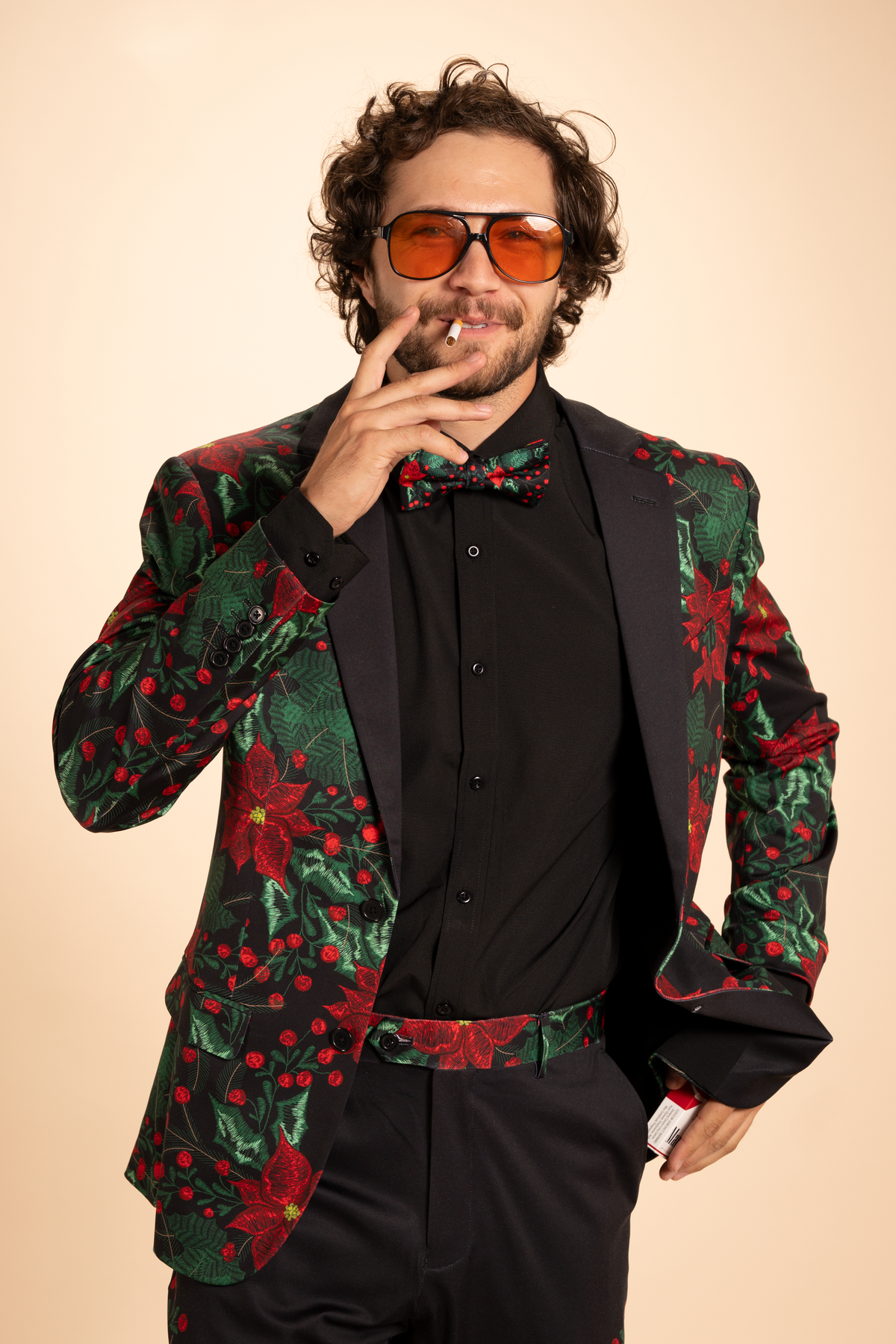 The Centerpiece | Poinsettia Men's Novelty Suit - Shinesty